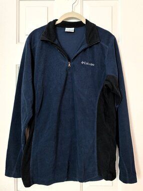 Colmbia Half Zip Fleece Pullover Navy Black